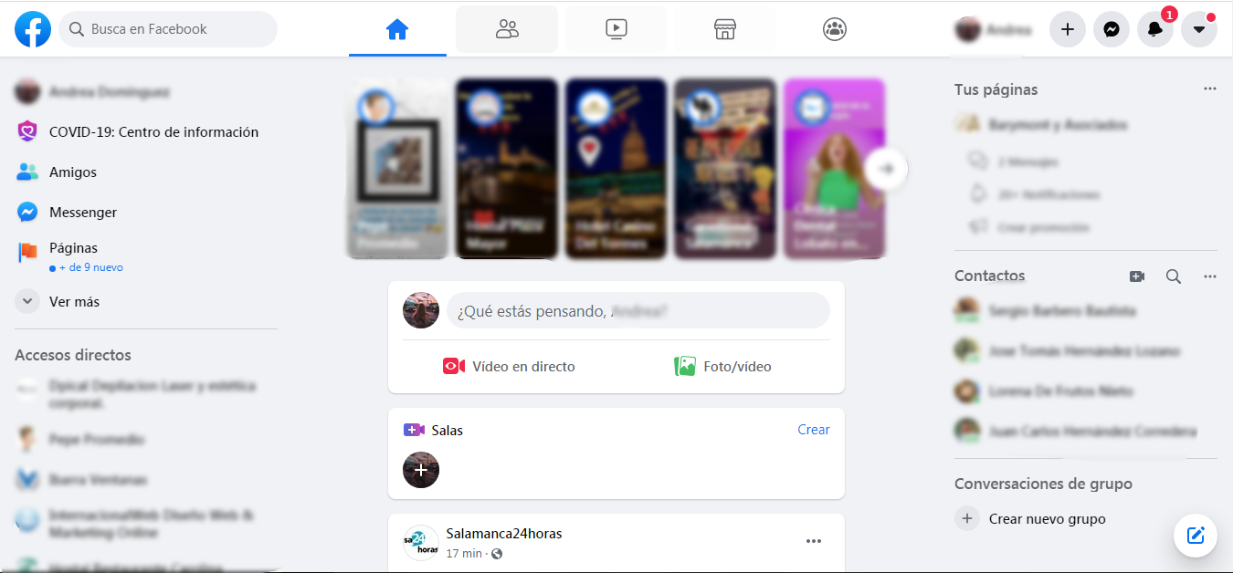 Nuevo diseño de Facebook